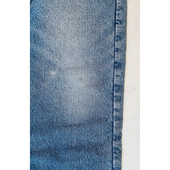 Vintage LL Bean 40x30 Flannel Lined Jeans Blue Denim USA Worn Red Plaid Winter - Picture 14 of 14